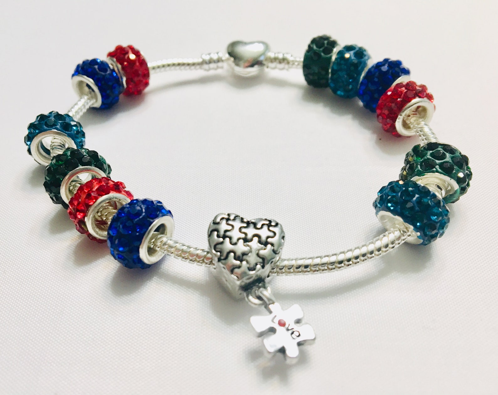 Autism Pandora Style Charm Bracelet Etsy