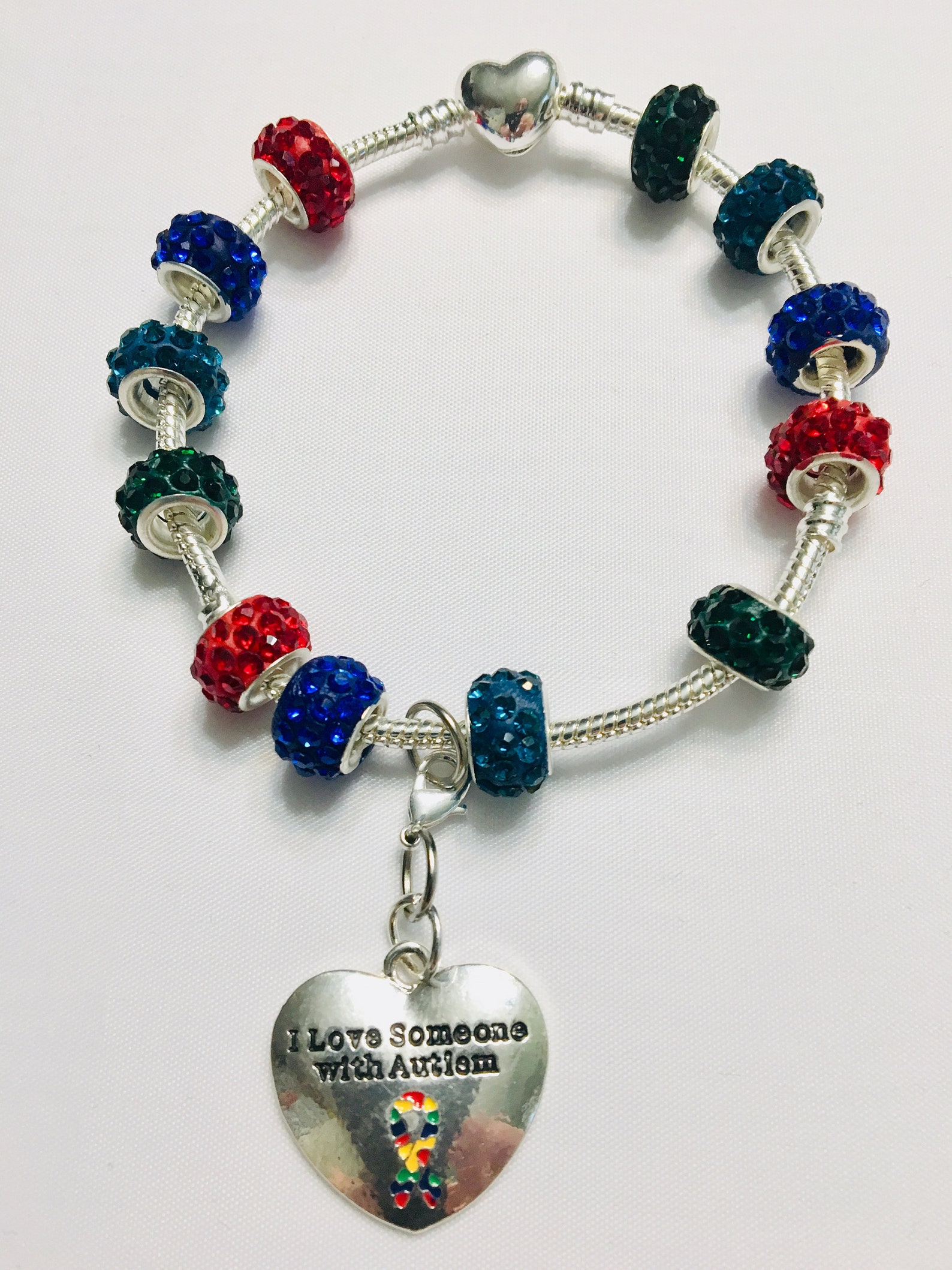 Autism Pandora Style Charm Bracelet Etsy