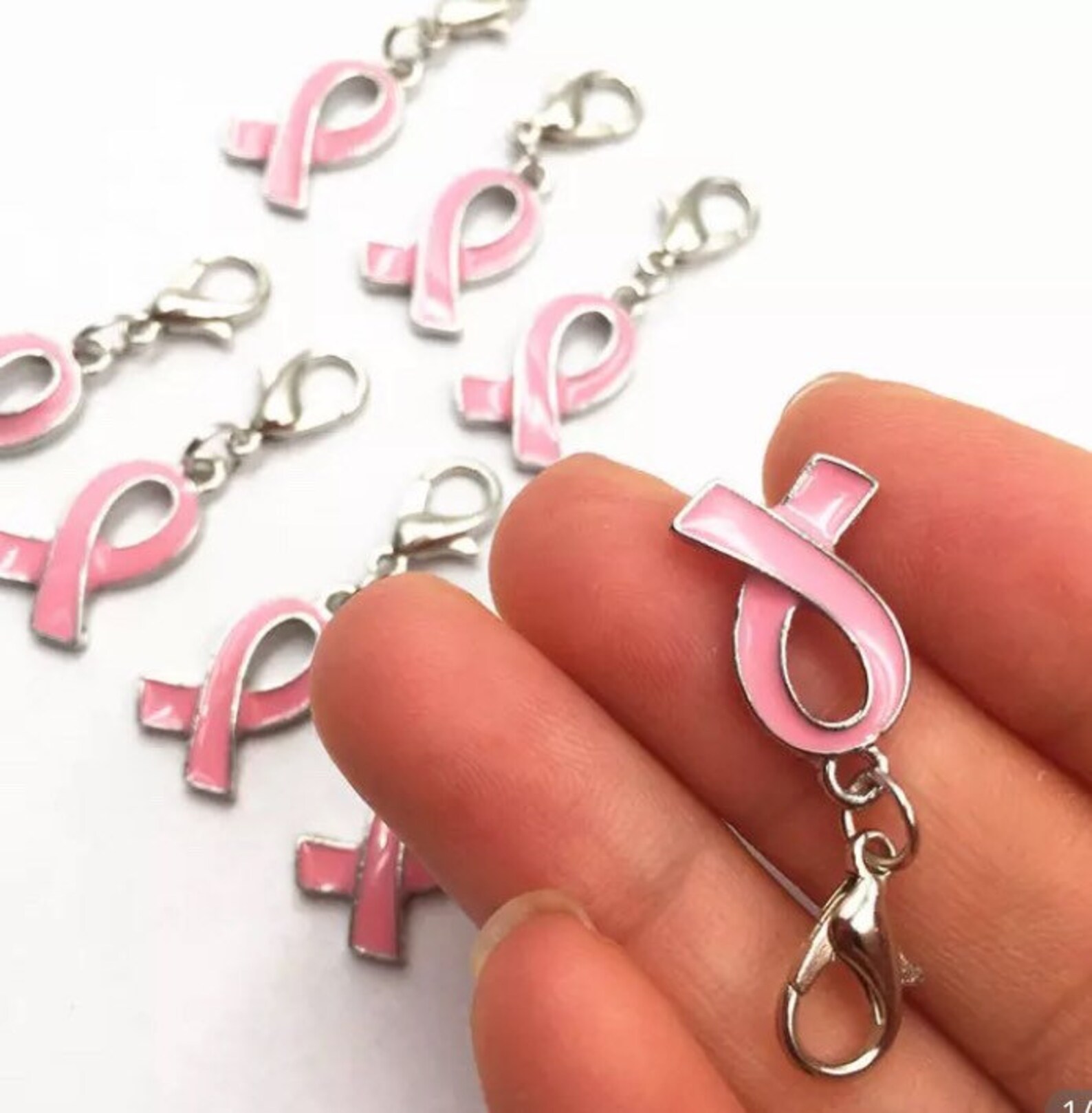 Breast Cancer Pandora Style Charm Bracelet Etsy