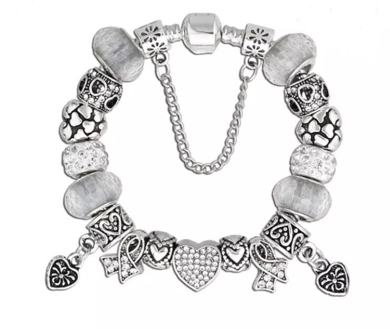 Brain Cancer Pandora Style Charm Bracelet Etsy