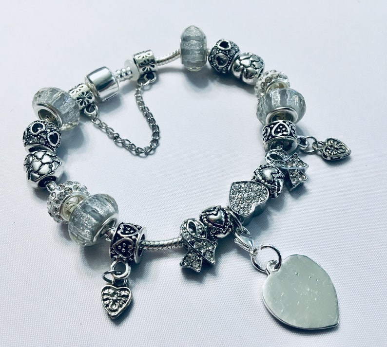 Brain Cancer Pandora Style Charm Bracelet Etsy