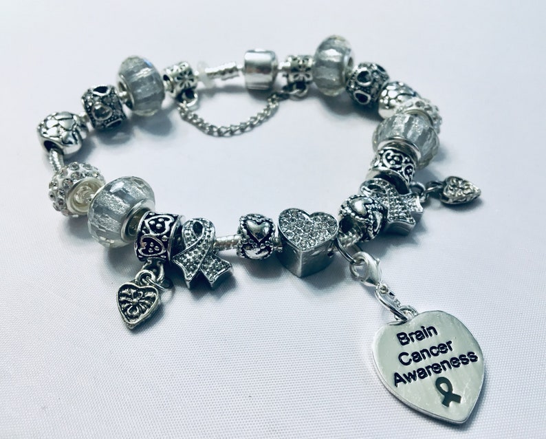 Brain Cancer Pandora Style Charm Bracelet Etsy