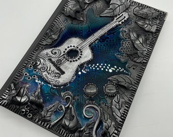 Handmade Guitar Journal: Fimo Clay Book Diary
