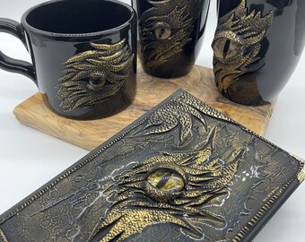 Dragon Eye Journal: Hand Sculpted Fimo Book Diary