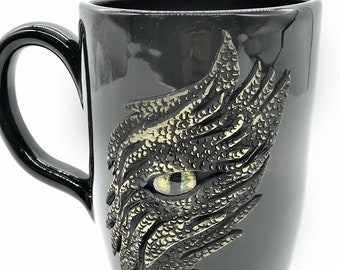 Handmade Eye Mug: Personalized Pottery Cup, AnthiCreativeTouch