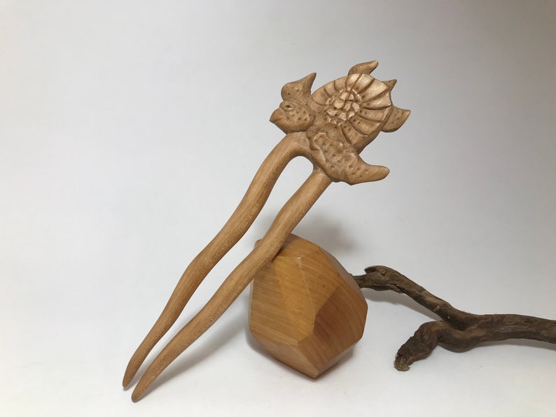 wooden hair comb Exclusive Hand Carved Wooden Hair Fork Turtle wooden hairpin wooden hair fork bun holder hair stick wooden barrette