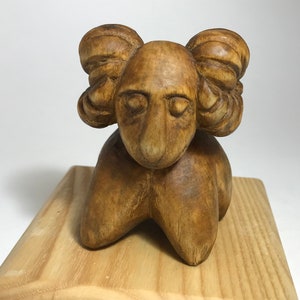 Hand Carved Wooden Figurine &quot;Lamb&quot;, Wood carving, Wooden figurine, Wooden statue, Hand carved figurine