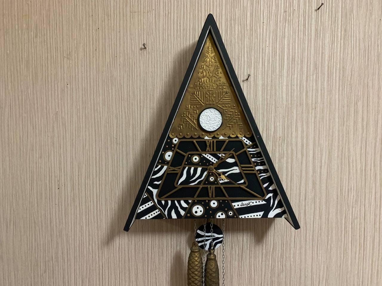 ソビエトヴィンテージ鳩時計、ソ連時計、木製時計、マジャック時計