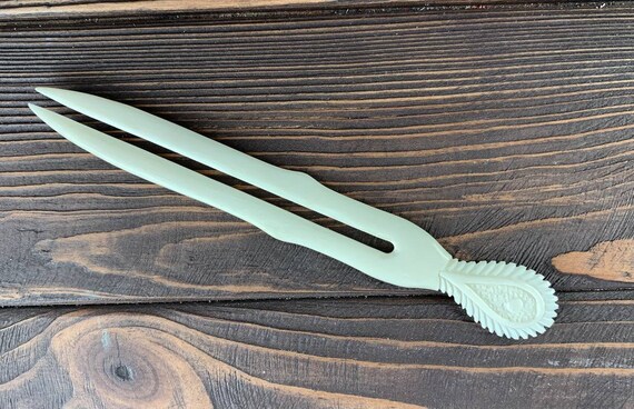 Hand Carved Bone Hair Fork, Hair Accessories, Bone Barrette  display picture 2