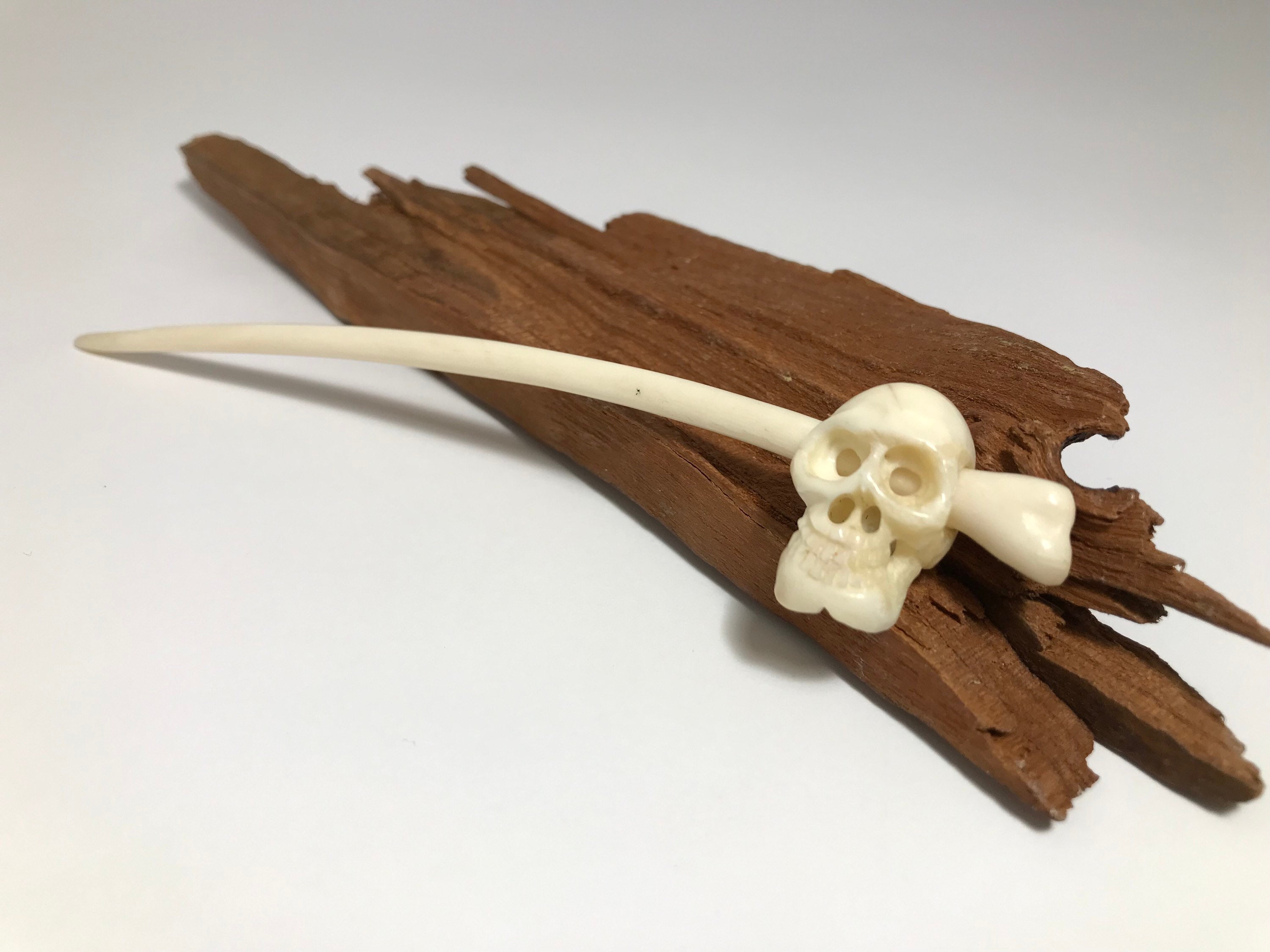 Hand Carved Bone Hair Stick, Bone Hair Pin, Hair Accessories 