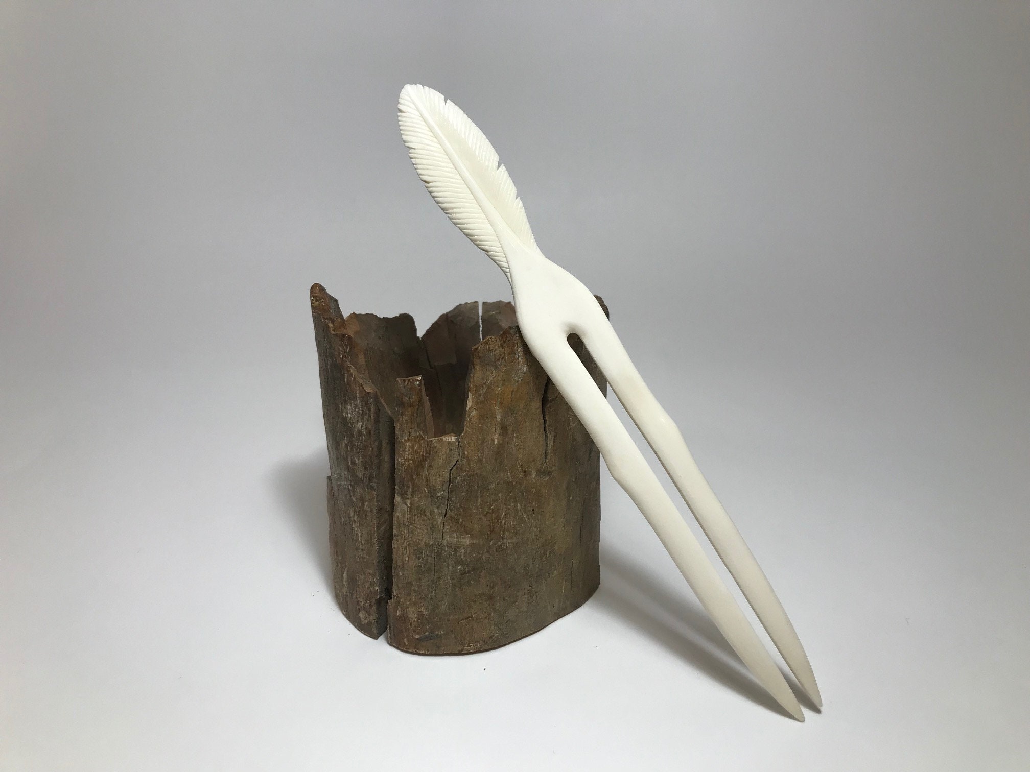 Hand Carved Bone Hair Fork Hair Accessories Bone Barrette Etsy