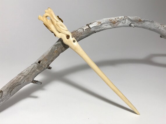 Hand carved Bone Hair Pick Barrette il_1080xN.7090022762_knjx.jpg main image 3