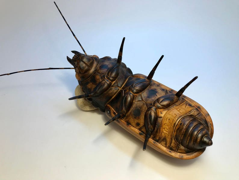 Unique Hand Carved Wooden Figurine Colorado Beetle