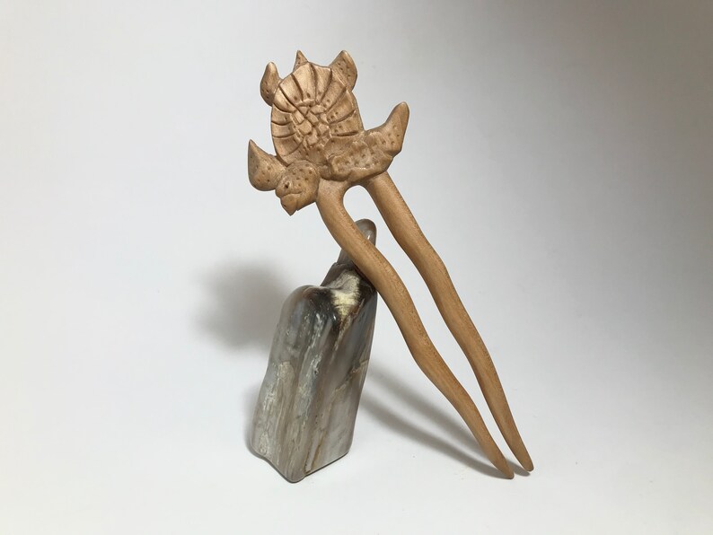 wooden hair comb Exclusive Hand Carved Wooden Hair Fork Turtle wooden hairpin wooden hair fork bun holder hair stick wooden barrette