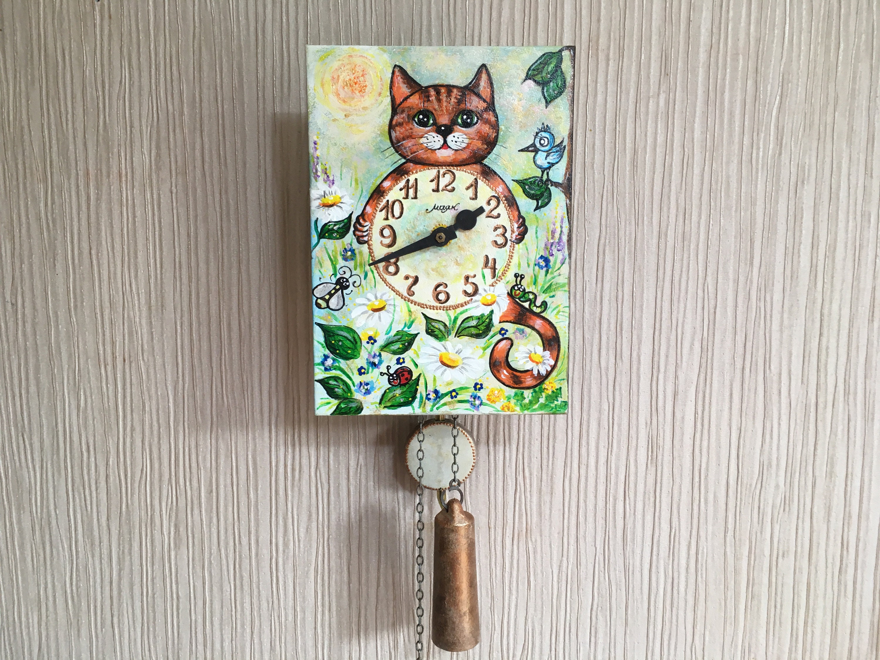 Soviet Vintage Mechanical Wall Clock With Author's Etsy