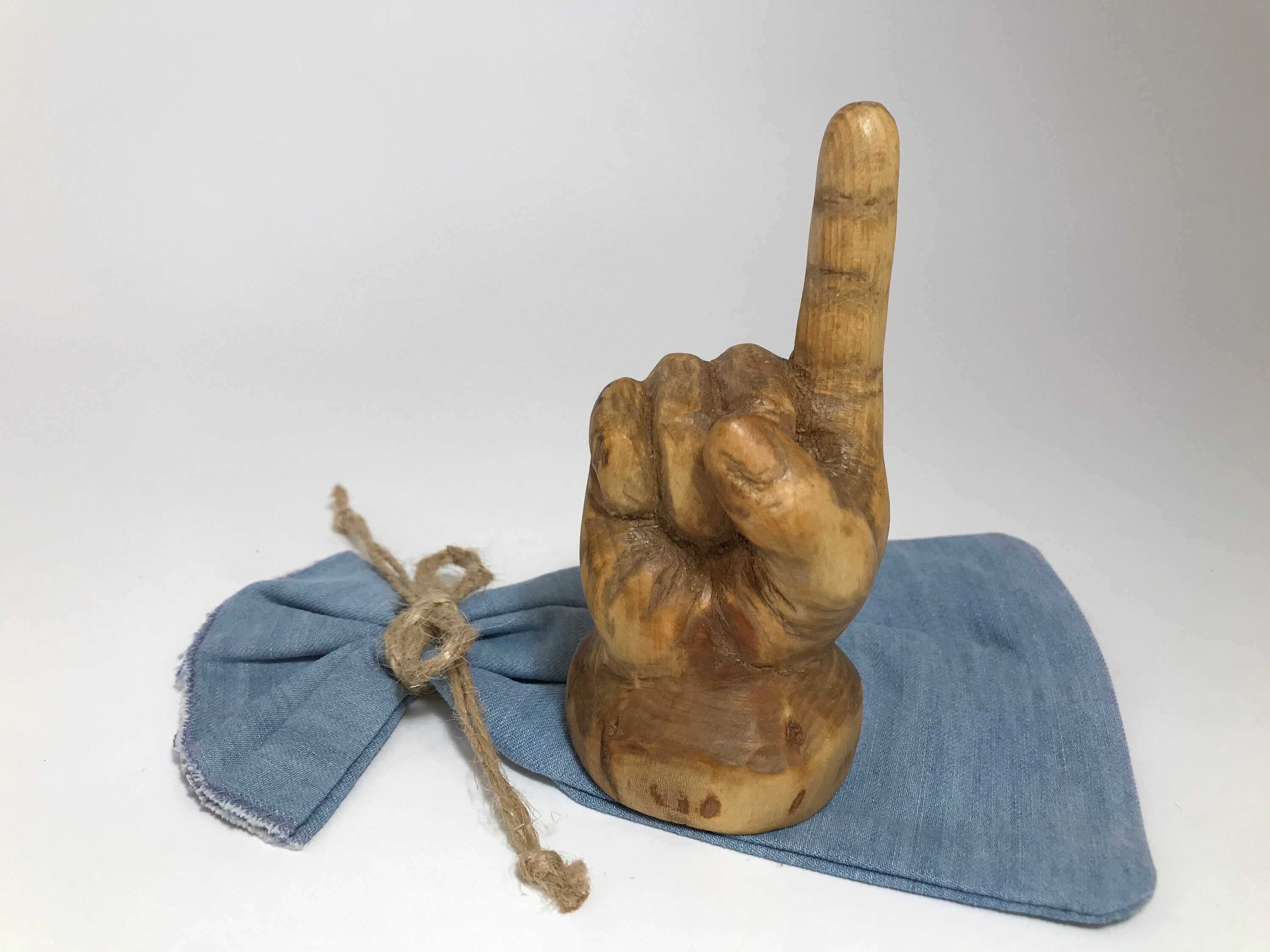 Hand Carved Wooden Figurine Finger Wooden statue Etsy