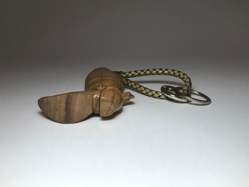 Hand Carved Wooden Pendant, Key Chain Boot with a Spur, Husband Birthday present, Unique gift for him, Leather Key chain, Wooden statues image 8