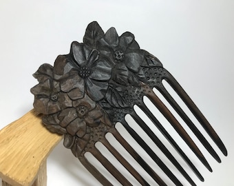 Hand Carved Wooden Hair Comb, Wooden hair fork, Wooden barrette, Haarspange, Wooden hair comb, Hair barrette, Bun holder