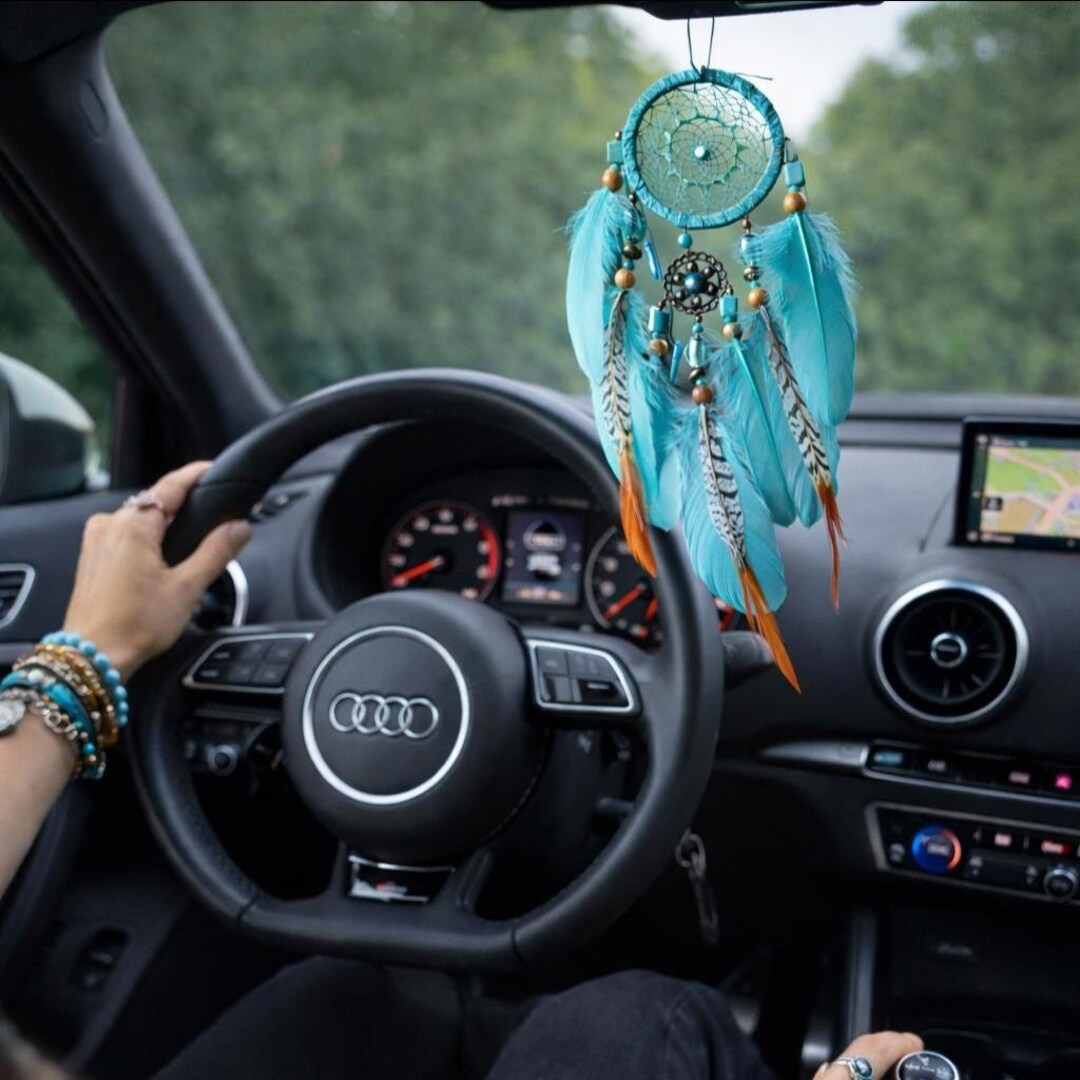 Teal & Turquoise Dream Catcher Wall Hanging | Cozy Home Decor ...