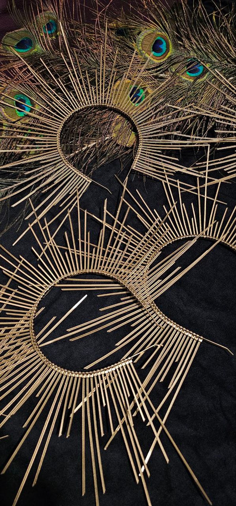 Gold Halo Crown, Sun Halo Crown, Halo Headband, Wedding Crown, Gold