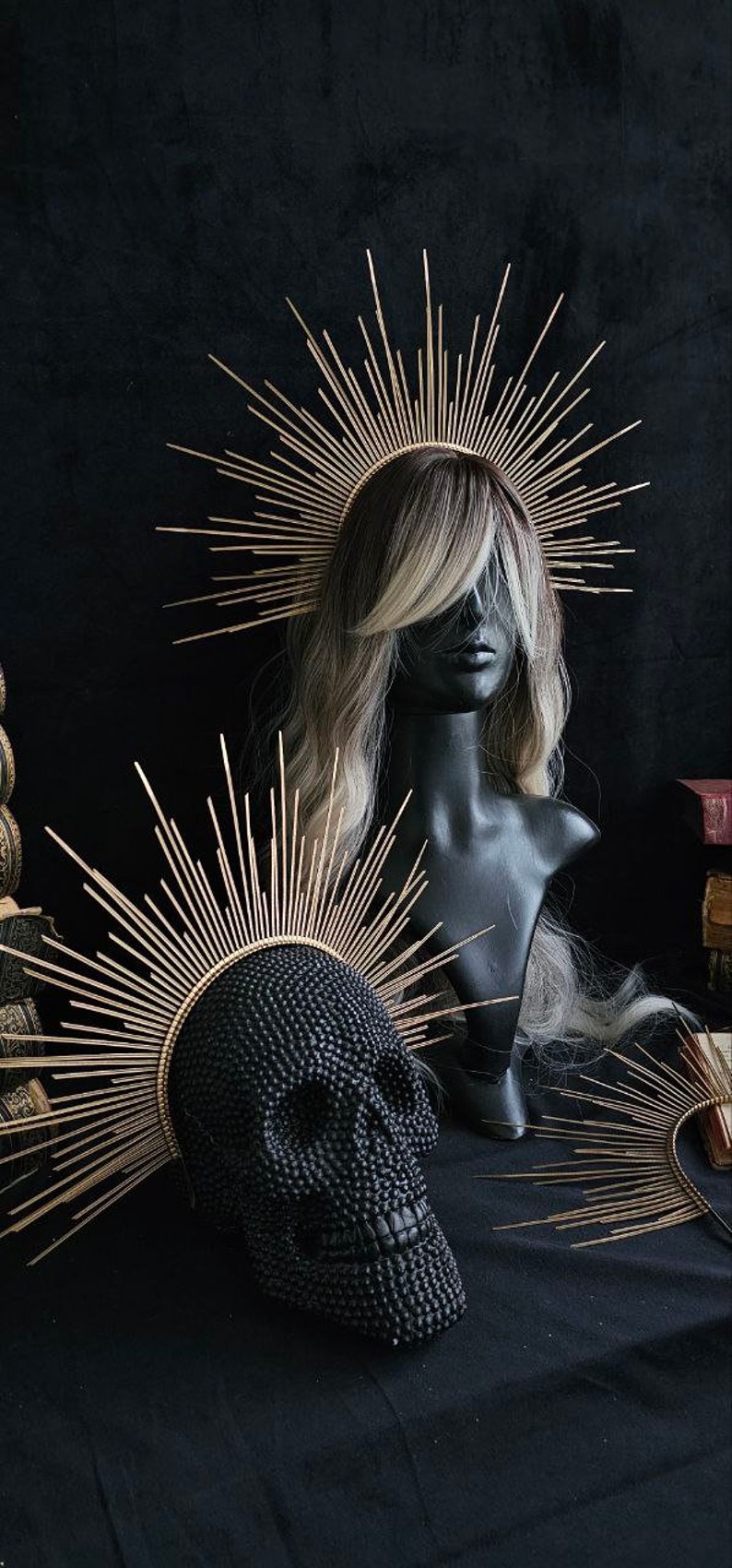 Gold Halo Crown, Sun Halo Crown, Halo Headband, Wedding Crown, Gold