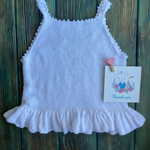 baby girl clothes. Cotton baby girl crop top. Baby knitwear. Homemade baby crop top. Baby shower gift. Christmas gift. Mom to be present