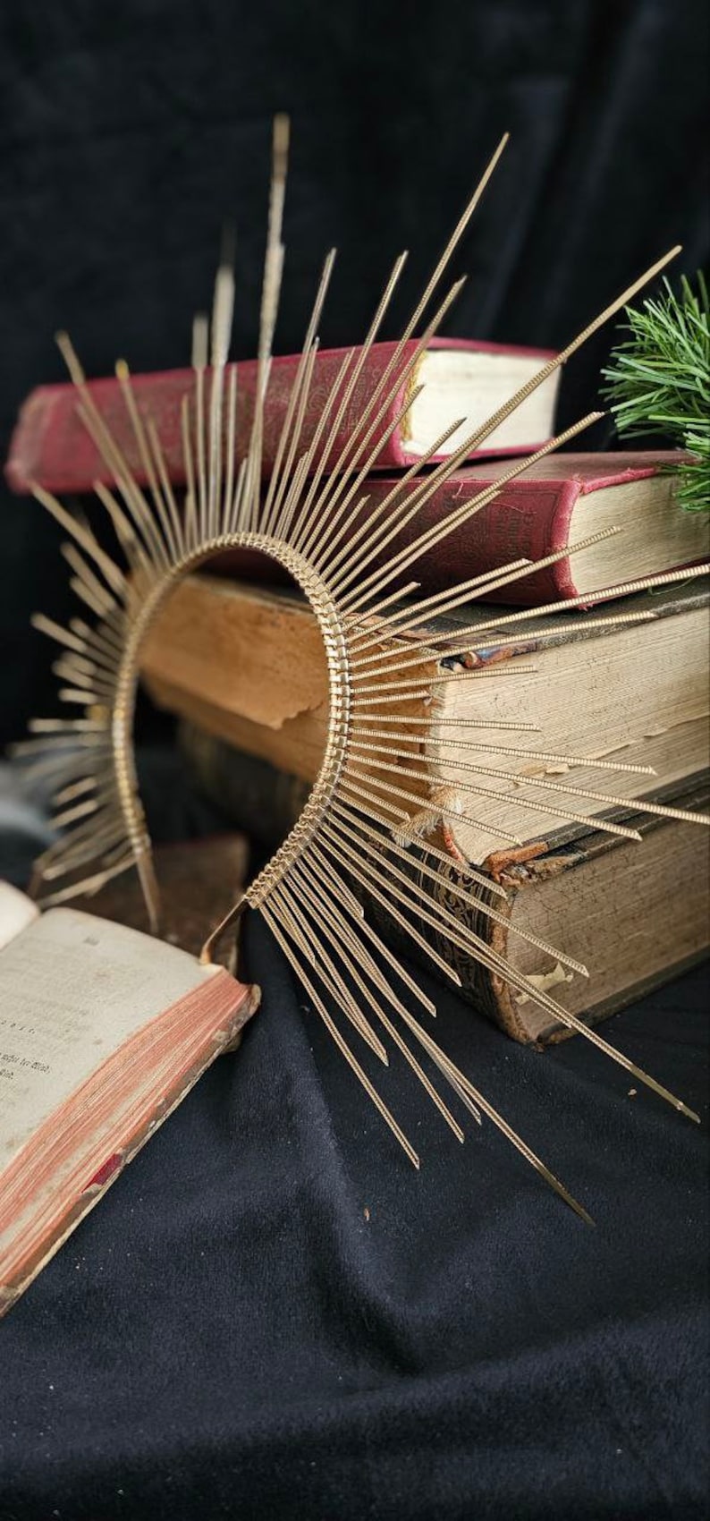 Gold Halo Crown, Sun Halo Crown, Halo Headband, Wedding Crown, Gold