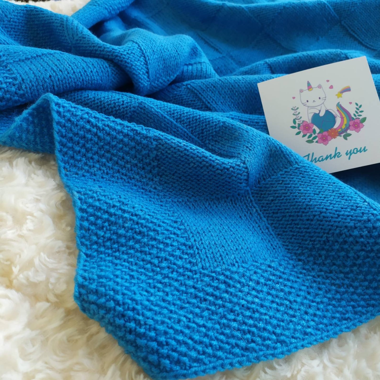 Baby blanket kit/Knitting kit. Knit kit. Baby blanket pattern. Etsy