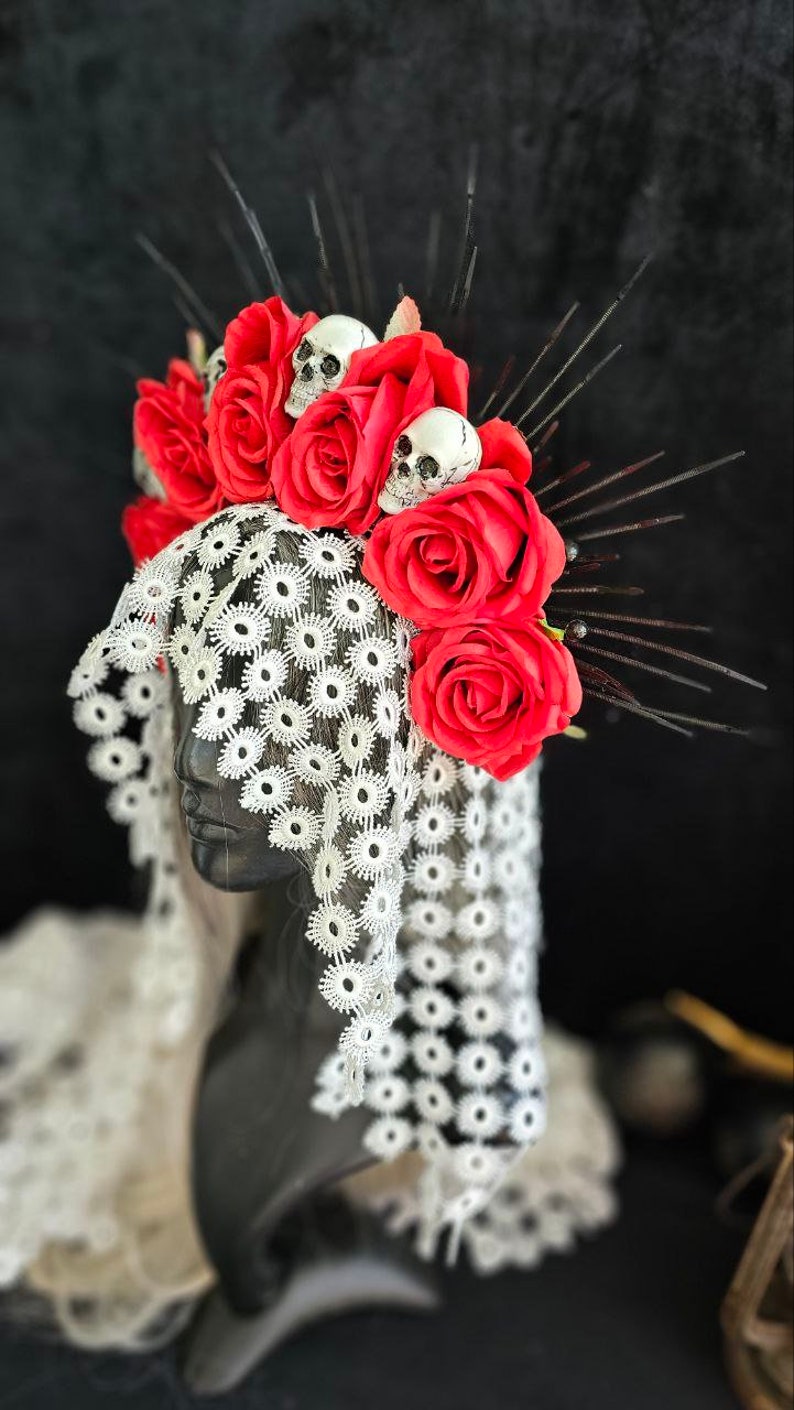 Unicra LED Blumen Stirnband - Leuchtender Kopfschmuck Für Halloween & Festivals