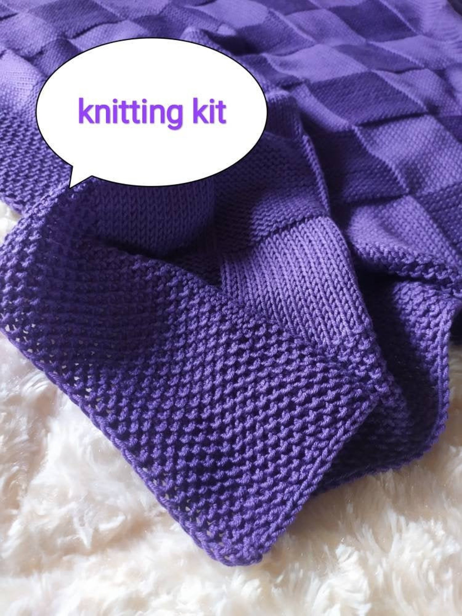 Stand With Ukraine. Baby Blanket Kit/knitting Kit. Knit Kit. Etsy UK