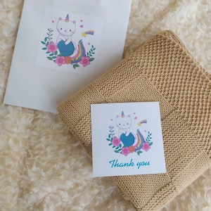 Knit Baby Blanket - Cotton - Baby Shower Gift - Newborn Baby - Swaddle - Mom To Be - Knitted - Gender Neutral