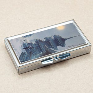 PILL BOX 7 Grid /days Japanese Art Woodblock Ukiyo-e paint 8 different painting Metal Case Holder