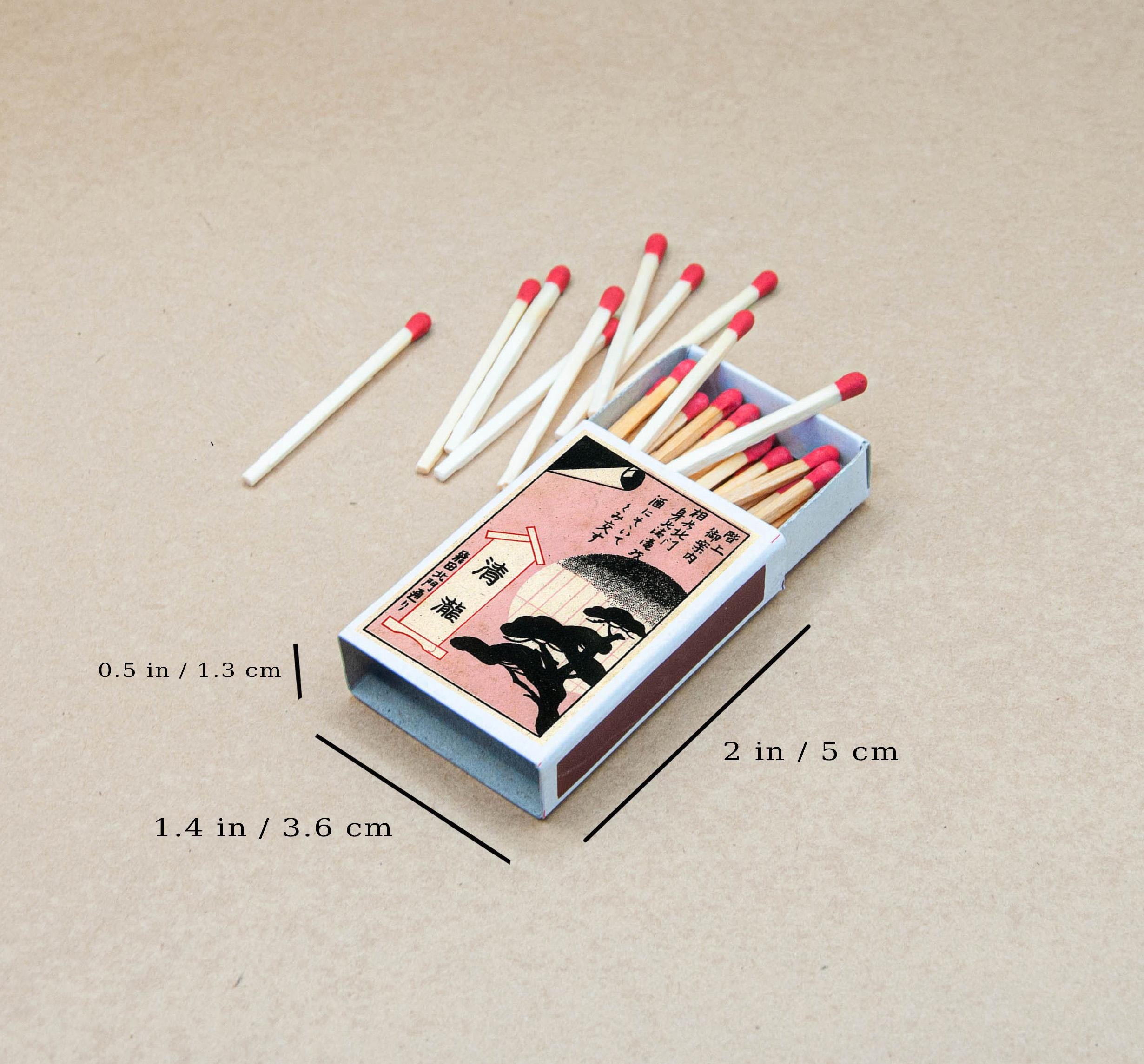 Vintage Japanese Ad Matchbox Set JP4, Retro Art Prints (set of 8