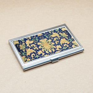 business Card Holder case FLOWER floral vintage pattern art nouveau 19th century paint 8 different pattern Metal Case Holder