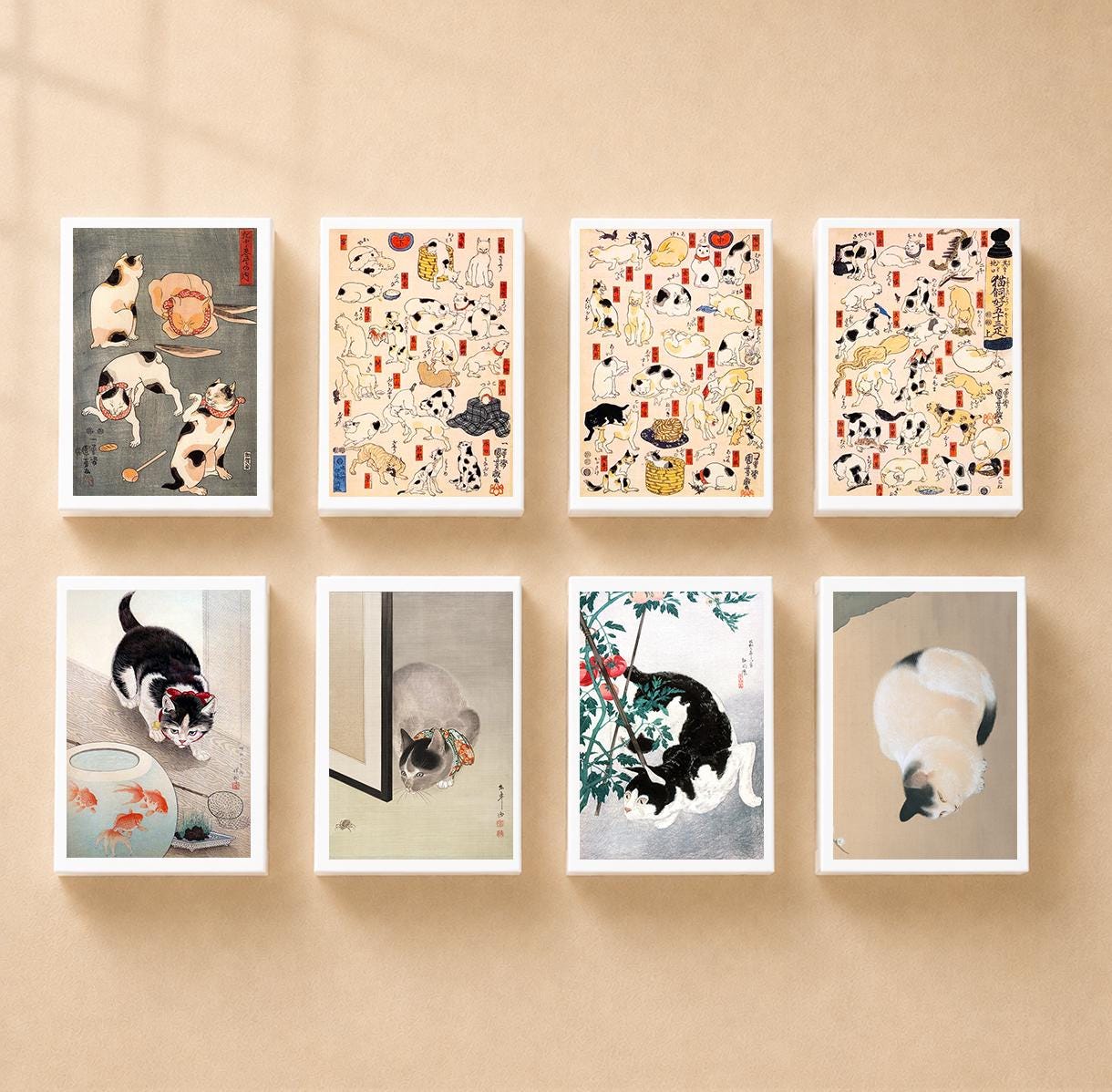 歌川国芳 キャットアート マッチ箱 (8個セット) – 日本の浮世絵