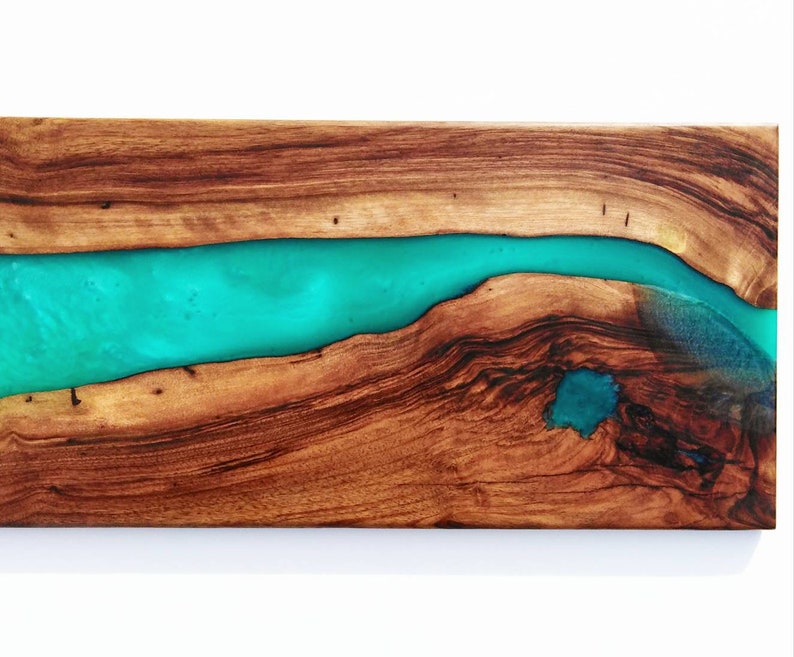 LARGE WALL ART / Resin and Walnut Wood / Custom Made Etsy
