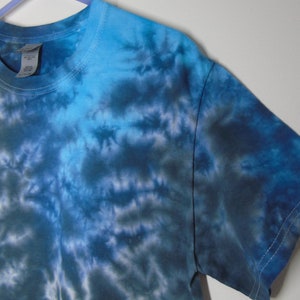 Hand Dyed Unisex Galaxy Tie Dye T-shirt Nebula Cosmos Inspired Crew Neck Hand Dyed Tee Sizes Small - 3XLarge