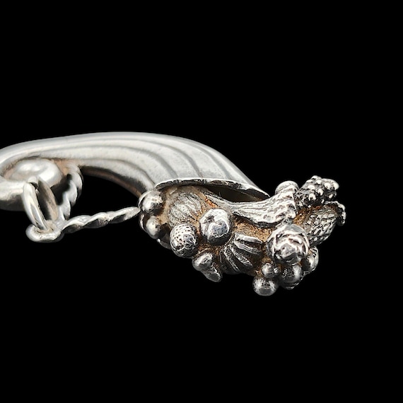 Vintage Solid Sterling Silver Cornucopia Charm Pe… - image 5