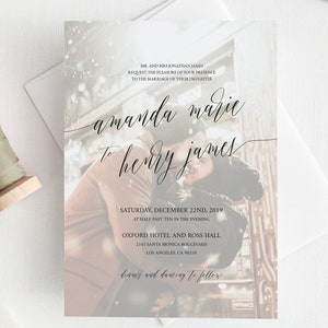 Photo Wedding Invitation Template, Add Your images, Fully Editable #025