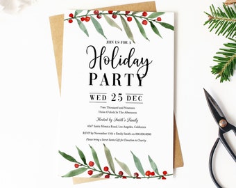 holiday party invite etsy holiday party invite samples