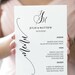 Gold Wedding Menu Printable, Template, Editable, Instant Download, 5x7 ...