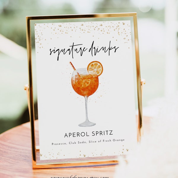 Cócteles exclusivos, trago exclusivo Aperol Spritz, texto editable con Corjl #41