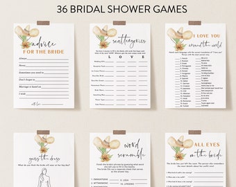 Fiesta Bridal Shower Games Package, Sombrero Mexican, Personalize Name and Questions, Edit with Corjl #09