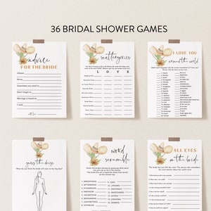 Fiesta Bridal Shower Games Package, Sombrero Mexican, Personalize Name and Questions, Edit with Corjl #09