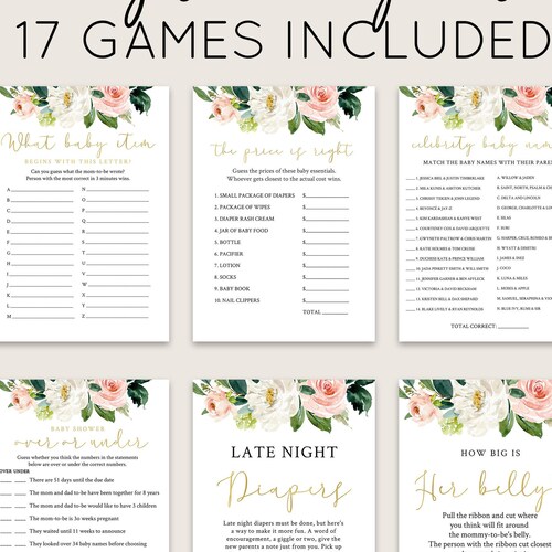 Sunflower Baby Shower Game Bundle Editable Set Games Baby - Etsy