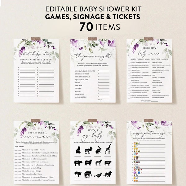 Lavender Baby Shower - Etsy