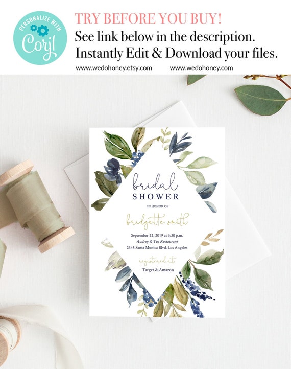 Bridal Shower Invitation Size 9