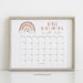 Regenbogen-Baby-Fälligkeitskalender-Spiel, Poster zum Erraten des Geburtsdatums des Babys, geschlechtsneutral, bearbeitbarer Text mit Corjl #009