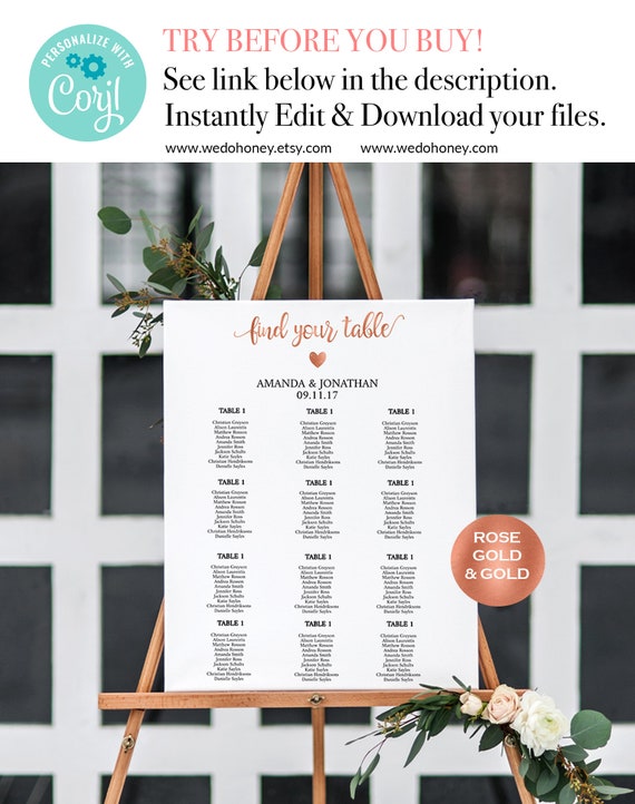 Etsy Seating Chart