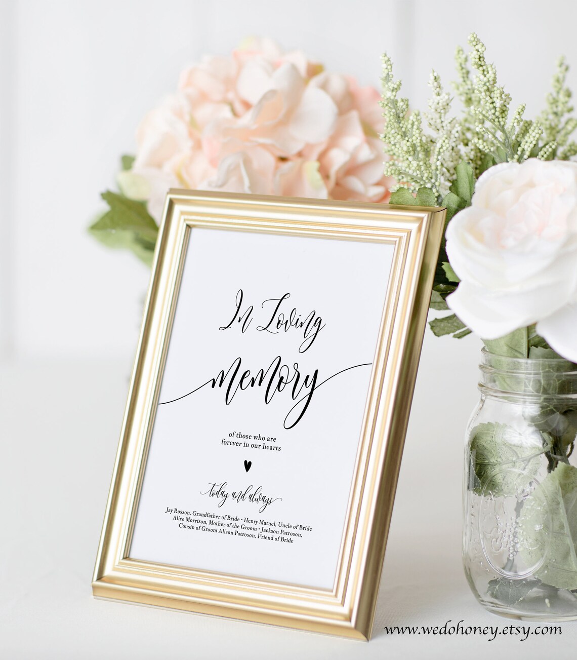 In Loving Memory Wedding Sign Printable Simple and Modern - Etsy